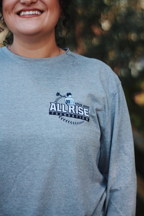 ALL RISE Adult Long Sleeve Tee - Gray